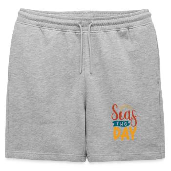 Mers Le Jour - Short de survêtement homme premium - gris chiné - Devant - AI Model Male 178 light (178cm)