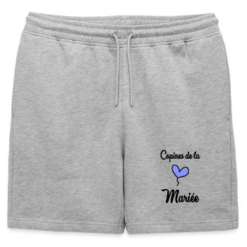MARIEE. FUTURE MARIEE. EVJF. TEAM. TEAM MARIEE - Short de survêtement homme premium - gris chiné - Devant - AI Model Male 178 light (178cm)