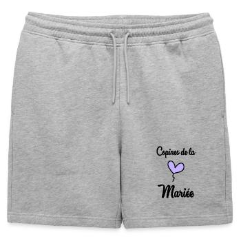 MARIEE. FUTURE MARIEE. EVJF. TEAM. TEAM MARIEE - Short de survêtement homme premium - gris chiné - Devant - AI Model Male 178 light (178cm)