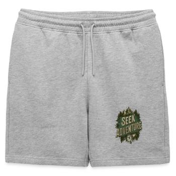 La montagne aventure - Short de survêtement homme premium - gris chiné - Devant - AI Model Male 178 light (178cm)