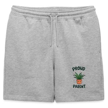 Proud Plant Parent - Mens' Premium Organic Sweatshorts - heather grey - Front - AI Model Male 178 light (178cm)