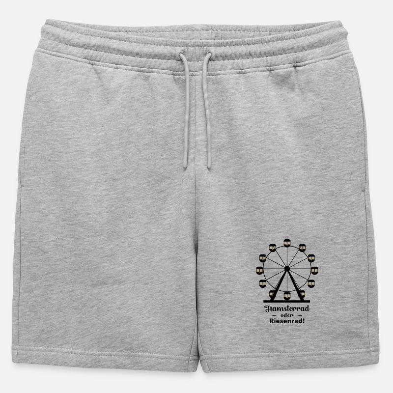 Hamsterrad oder Riesenrad - Männer Premium Organic Sweatshorts - Grau meliert