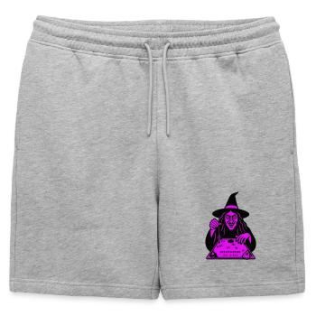 Planche de sorcière hypnotique - Short de survêtement homme premium - gris chiné - Devant - AI Model Male 178 light (178cm)