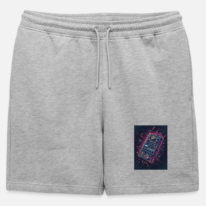 Digital DJ Controller Explosion - Männer Premium Organic Sweatshorts - Grau meliert