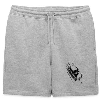 Trabi 601 en tournée (couleur changeante) - Short de survêtement homme premium - gris chiné - Devant - AI Model Male 178 light (178cm)