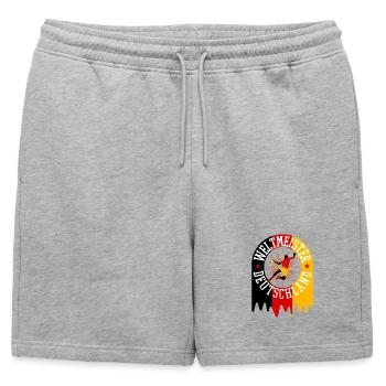 Champion du monde de handball en Allemagne - Short de survêtement homme premium - gris chiné - Devant - AI Model Male 178 light (178cm)