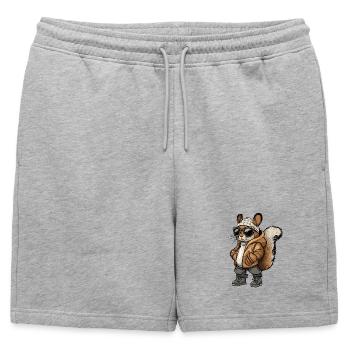 Écureuil Hiver frais - Short de survêtement homme premium - gris chiné - Devant - AI Model Male 178 light (178cm)