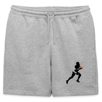 Fille de football - Short de survêtement homme premium - gris chiné - Devant - AI Model Male 178 light (178cm)
