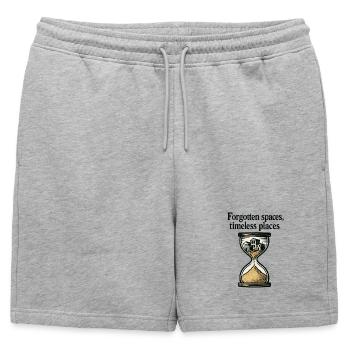 Urbex - Urban Exploration - Mens' Premium Organic Sweatshorts - heather grey - Front - AI Model Male 178 light (178cm)