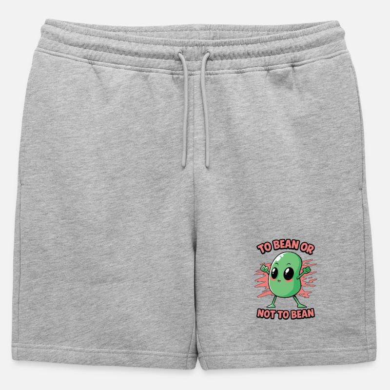 Bohne oder nicht Bohne - Männer Premium Organic Sweatshorts - Grau meliert