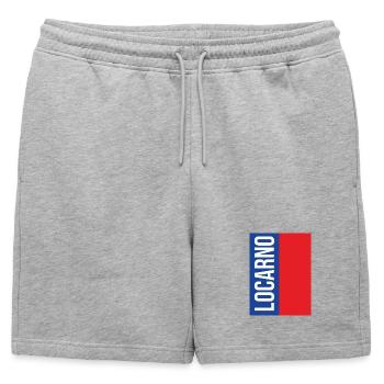 Traditional Ticino souvenir - Mens' Premium Organic Sweatshorts - heather grey - Front - AI Model Male 178 light (178cm)