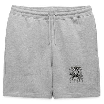 Ornement de mandala floral - Short de survêtement homme premium - gris chiné - Devant - AI Model Male 178 light (178cm)