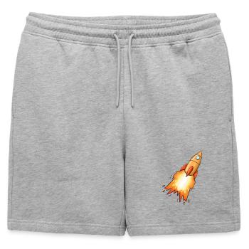 Fusée - Short de survêtement homme premium - gris chiné - Devant - AI Model Male 178 light (178cm)