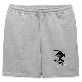 Monstre d’Eau - Short de survêtement homme premium - gris chiné - Devant - AI Model Male 178 light (178cm)