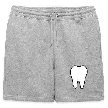 Dent, dents, dentiste - Short de survêtement homme premium - gris chiné - Devant - AI Model Male 178 light (178cm)