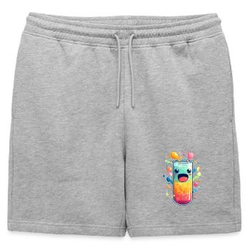 Tube d’essai d’explosion de jus coloré - Short de survêtement homme premium - gris chiné - Devant - AI Model Male 178 light (178cm)