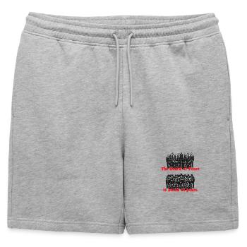 Conseil de la Paix : Ennui de la Paix - Short de survêtement homme premium - gris chiné - Devant - AI Model Male 178 light (178cm)