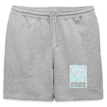 Numéro 2022 - Short de survêtement homme premium - gris chiné - Devant - AI Model Male 178 light (178cm)