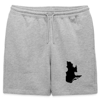 Carte du Québec - Short de survêtement homme premium - gris chiné - Devant - AI Model Male 178 light (178cm)
