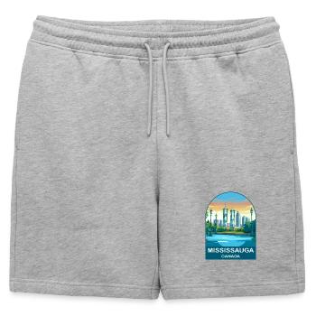 Mississauga Canada Absolute Towers Art de voyage - Short de survêtement homme premium - gris chiné - Devant - AI Model Male 178 light (178cm)