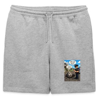 L’intention n’annule pas l’effet - Short de survêtement homme premium - gris chiné - Devant - AI Model Male 178 light (178cm)