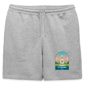 Art d’affiches de voyage vintage Alabama USA - Short de survêtement homme premium - gris chiné - Devant - AI Model Male 178 light (178cm)