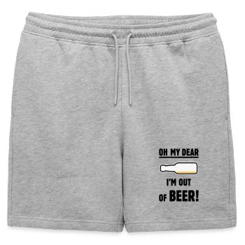 Oh mon cher – je n’ai plus de bière ! (Ale Lager / POS 3C) - Short de survêtement homme premium - gris chiné - Devant - AI Model Male 178 light (178cm)
