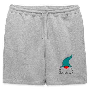 blauer_wichtel_21 - Short de survêtement homme premium - gris chiné - Devant - AI Model Male 178 light (178cm)