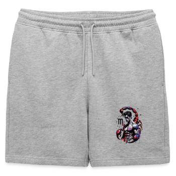 Scorpion_Astro_Homme - Short de survêtement homme premium - gris chiné - Devant - AI Model Male 178 light (178cm)