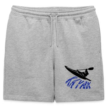 kayak - Mens' Premium Organic Sweatshorts - heather grey - Front - AI Model Male 178 light (178cm)