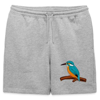 martin-pêcheur - Short de survêtement homme premium - gris chiné - Devant - AI Model Male 178 light (178cm)