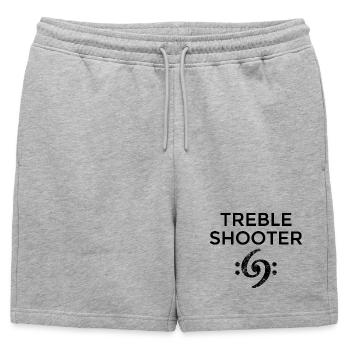 Treble Shooter Bass Design (Black) - Männer Premium Organic Sweatshorts - Grau meliert - Vorne - AI Model Male 178 light (178cm)