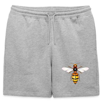 Dessin d’un frelon fascinant - Short de survêtement homme premium - gris chiné - Devant - AI Model Male 178 light (178cm)