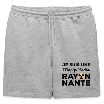 Je suis une manip radio rayonnante Radiologie - Short de survêtement homme premium - gris chiné - Devant - AI Model Male 178 light (178cm)