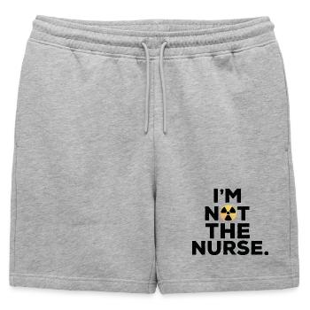 I'm not the nurse Humour Manip Radio Radiologie - Mens' Premium Organic Sweatshorts - heather grey - Front - AI Model Male 178 light (178cm)