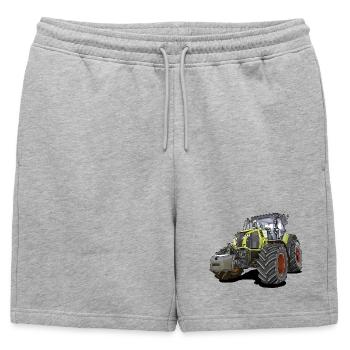 Tracteur Géant - Short de survêtement homme premium - gris chiné - Devant - AI Model Male 178 light (178cm)