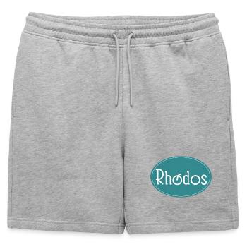 Rhodes Greece - Mens' Premium Organic Sweatshorts - heather grey - Front - AI Model Male 178 light (178cm)