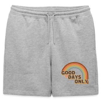 Good Days Only - Retro Vintage Rainbow - Mens' Premium Organic Sweatshorts - heather grey - Front - AI Model Male 178 light (178cm)