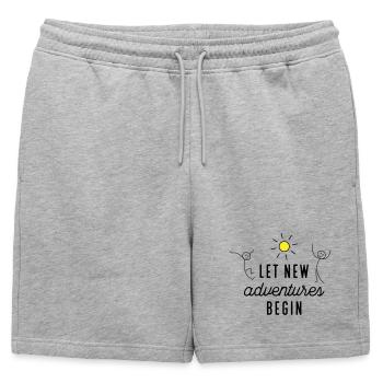 Aventure ou nouveau départ - Short de survêtement homme premium - gris chiné - Devant - AI Model Male 178 light (178cm)