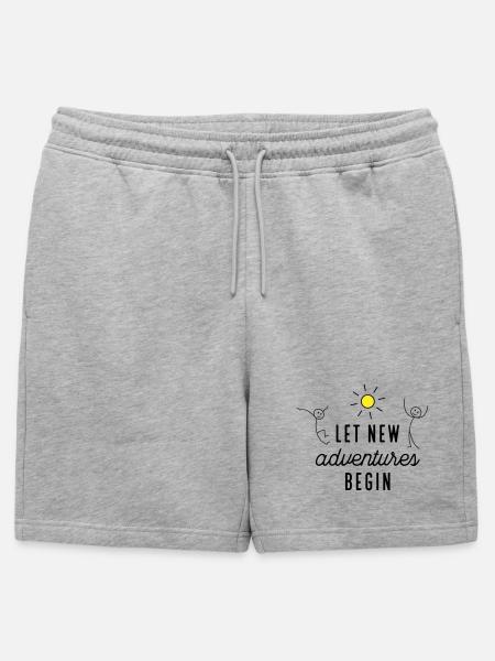 Adventure or new beginning - Mens' Premium Organic Sweatshorts - heather grey