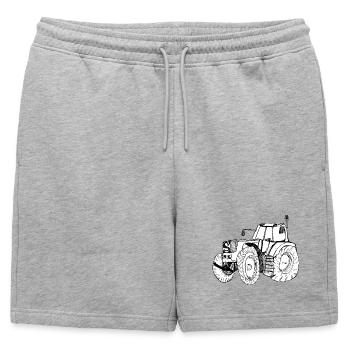 Tracteur - Short de survêtement homme premium - gris chiné - Devant - AI Model Male 178 light (178cm)