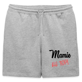 MAMIE - Short de survêtement homme premium - gris chiné - Devant - AI Model Male 178 light (178cm)