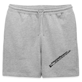 Flûte - Short de survêtement homme premium - gris chiné - Devant - AI Model Male 178 light (178cm)
