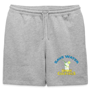 Cocktails - Short de survêtement homme premium - gris chiné - Devant - AI Model Male 178 light (178cm)