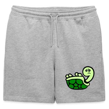 Turtle tipped over on its back lying sad - Mens' Premium Organic Sweatshorts - heather grey - Front - AI Model Male 178 light (178cm)