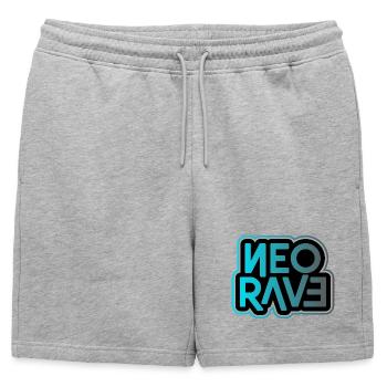 Neo Rave Neon Typography - Mens' Premium Organic Sweatshorts - heather grey - Front - AI Model Male 178 light (178cm)