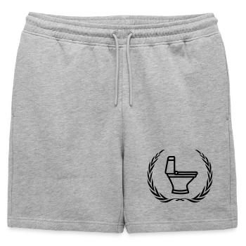 Toilette Toilette Couronne - Short de survêtement homme premium - gris chiné - Devant - AI Model Male 178 light (178cm)