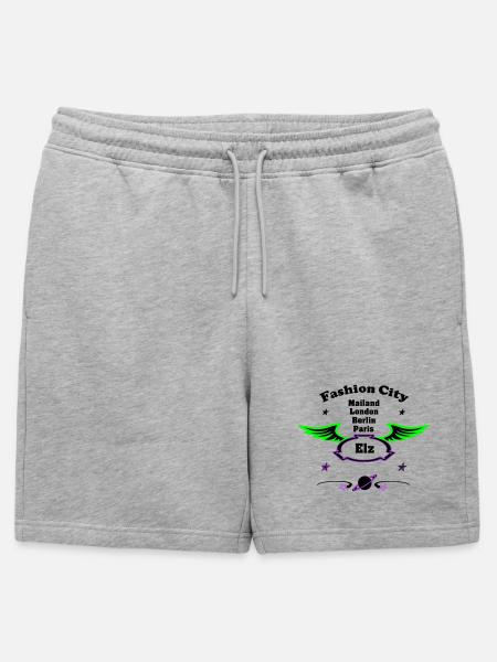 Fashion_City - Mens' Premium Organic Sweatshorts - heather grey