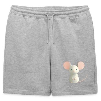 mouse - Mens' Premium Organic Sweatshorts - heather grey - Front - AI Model Male 178 light (178cm)