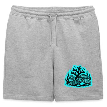 Icône corallienne de l’océan récif corallien - Short de survêtement homme premium - gris chiné - Devant - AI Model Male 178 light (178cm)